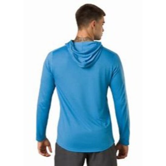PrAna Shirt Mens Small Clear Sky Repeater Hoodie Lightweight NWT $99 - Picture 4 of 6